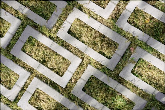 adoquín de césped permeable